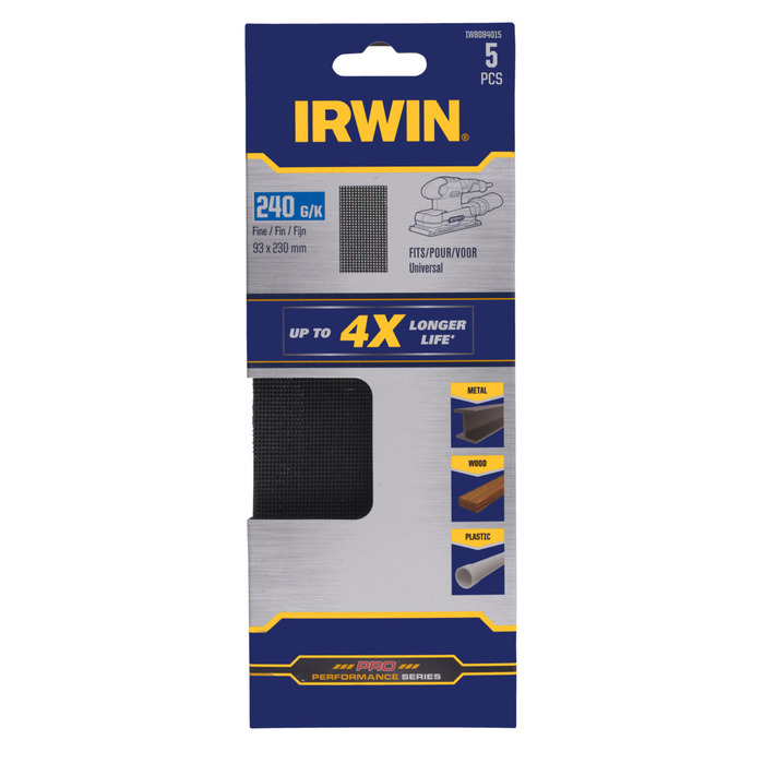 Irwin slibenet mesh K240 93 x 190 mm 5 stk.
